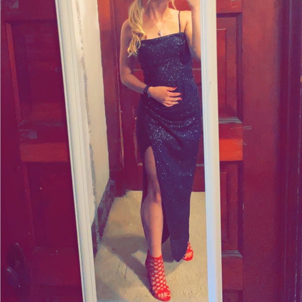 Black prom dress. I only wore it once last year to my prom.